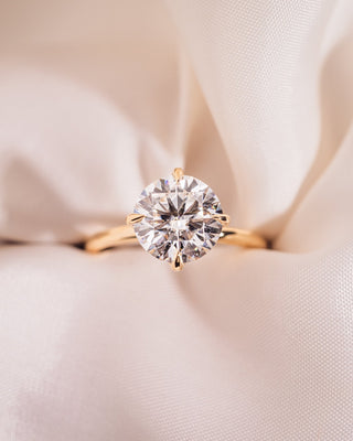 Cushion Hidden Halo Lab Grown Diamond Engagement Ring