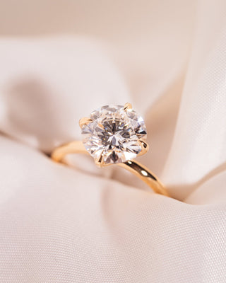 Cushion Hidden Halo Lab Grown Diamond Engagement Ring