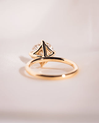 Cushion Hidden Halo Lab Grown Diamond Engagement Ring