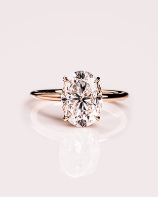 Cushion Hidden Halo Lab Grown Diamond Engagement Ring