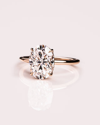 Cushion Hidden Halo Lab Grown Diamond Engagement Ring