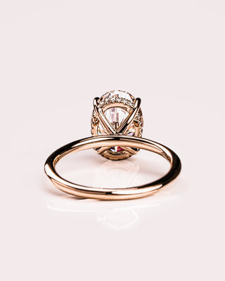 Cushion Hidden Halo Lab Grown Diamond Engagement Ring