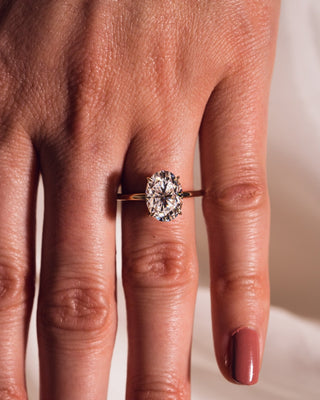Cushion Hidden Halo Lab Grown Diamond Engagement Ring