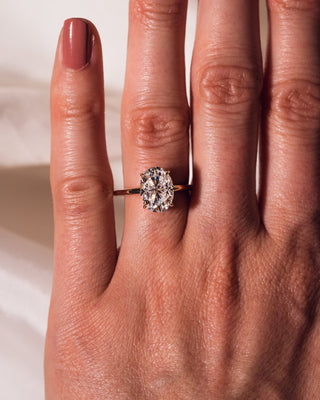 Cushion Hidden Halo Lab Grown Diamond Engagement Ring