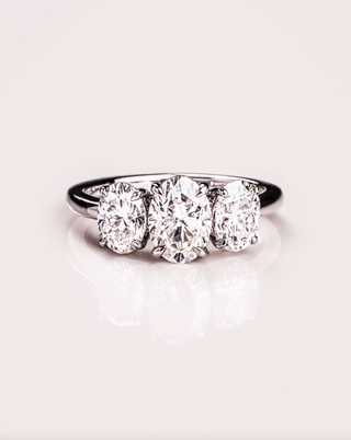 Cushion Hidden Halo Lab Grown Diamond Engagement Ring