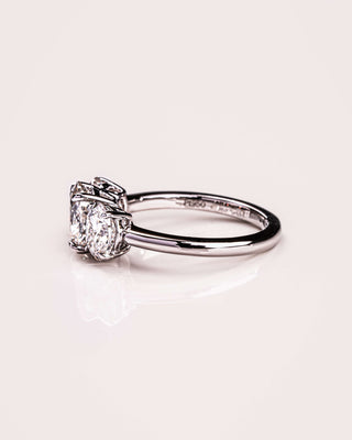 Cushion Hidden Halo Lab Grown Diamond Engagement Ring