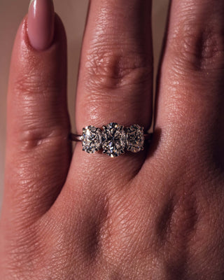 Cushion Hidden Halo Lab Grown Diamond Engagement Ring