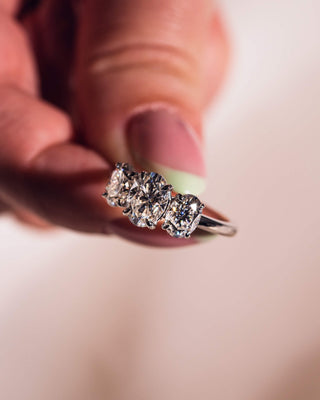 Cushion Hidden Halo Lab Grown Diamond Engagement Ring