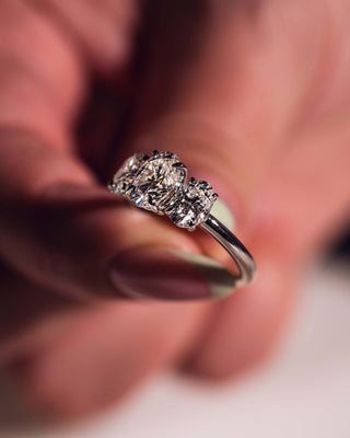 Cushion Hidden Halo Lab Grown Diamond Engagement Ring