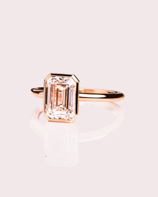 Cushion Hidden Halo Lab Grown Diamond Engagement Ring