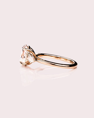 Cushion Hidden Halo Lab Grown Diamond Engagement Ring
