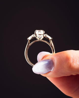 Cushion Hidden Halo Lab Grown Diamond Engagement Ring