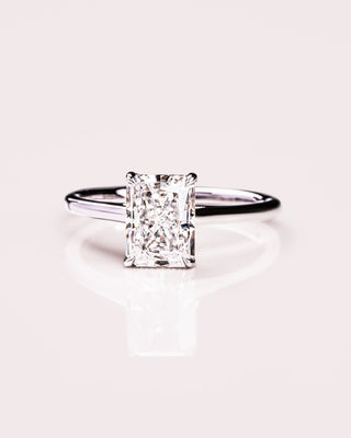 Cushion Hidden Halo Lab Grown Diamond Engagement Ring