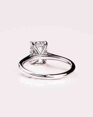 Cushion Hidden Halo Lab Grown Diamond Engagement Ring