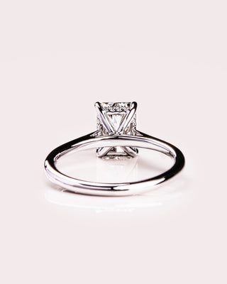 Cushion Hidden Halo Lab Grown Diamond Engagement Ring
