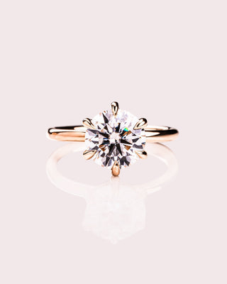 Cushion Hidden Halo Lab Grown Diamond Engagement Ring
