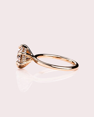 Cushion Hidden Halo Lab Grown Diamond Engagement Ring