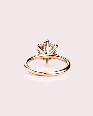 Cushion Hidden Halo Lab Grown Diamond Engagement Ring