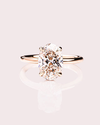 Cushion Hidden Halo Lab Grown Diamond Engagement Ring