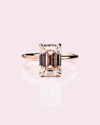 Cushion Hidden Halo Lab Grown Diamond Engagement Ring