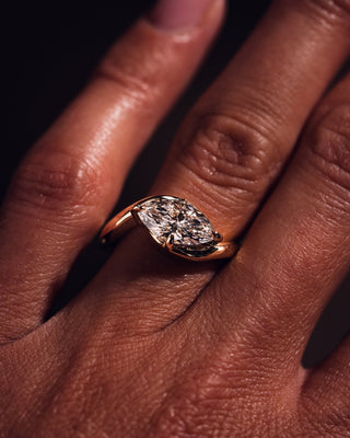 Cushion Hidden Halo Lab Grown Diamond Engagement Ring