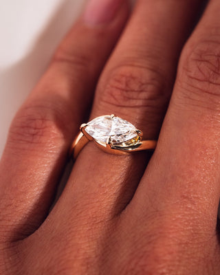 Cushion Hidden Halo Lab Grown Diamond Engagement Ring