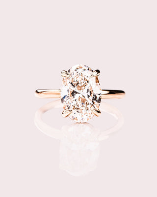 Cushion Hidden Halo Lab Grown Diamond Engagement Ring