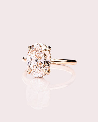 Cushion Hidden Halo Lab Grown Diamond Engagement Ring