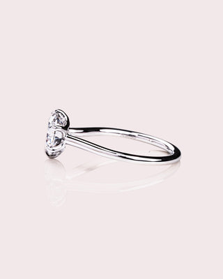 Cushion Hidden Halo Lab Grown Diamond Engagement Ring
