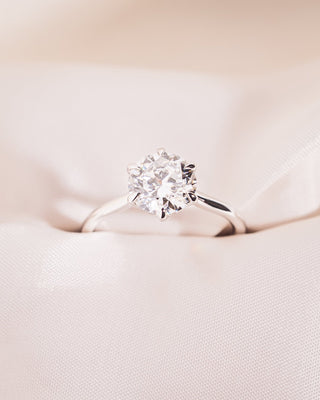 Cushion Hidden Halo Lab Grown Diamond Engagement Ring