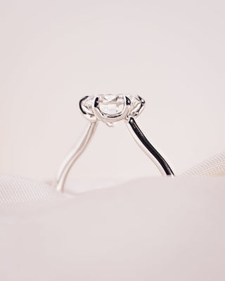 Cushion Hidden Halo Lab Grown Diamond Engagement Ring