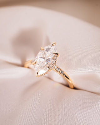 Cushion Hidden Halo Lab Grown Diamond Engagement Ring