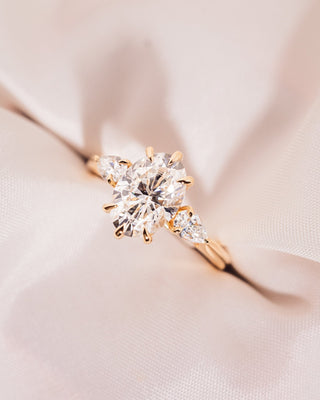 Cushion Hidden Halo Lab Grown Diamond Engagement Ring