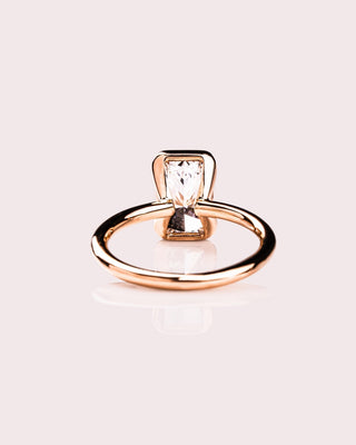 Cushion Hidden Halo Lab Grown Diamond Engagement Ring