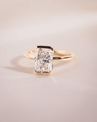 Cushion Hidden Halo Lab Grown Diamond Engagement Ring