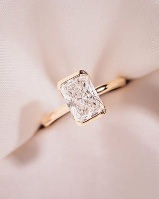 Cushion Hidden Halo Lab Grown Diamond Engagement Ring