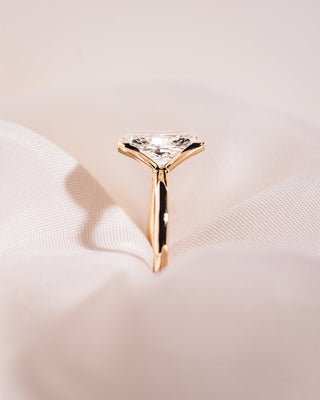 Cushion Hidden Halo Lab Grown Diamond Engagement Ring