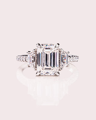 Cushion Hidden Halo Lab Grown Diamond Engagement Ring