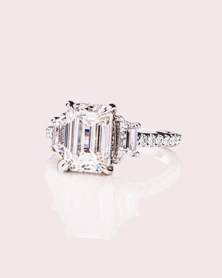Cushion Hidden Halo Lab Grown Diamond Engagement Ring