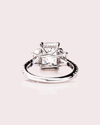 Cushion Hidden Halo Lab Grown Diamond Engagement Ring