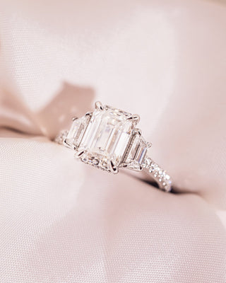 Cushion Hidden Halo Lab Grown Diamond Engagement Ring