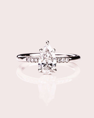 Cushion Hidden Halo Lab Grown Diamond Engagement Ring