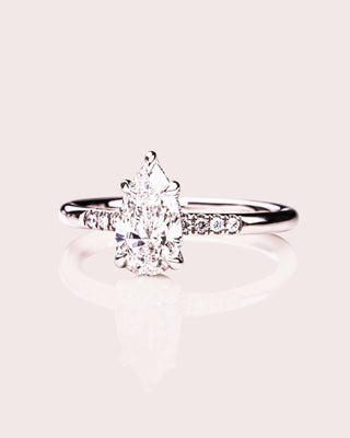 Cushion Hidden Halo Lab Grown Diamond Engagement Ring