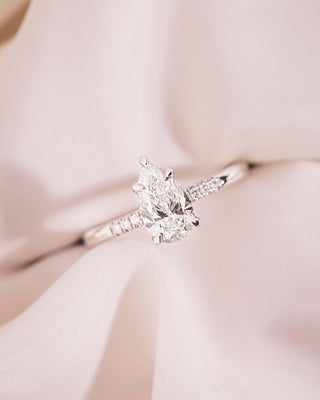 Cushion Hidden Halo Lab Grown Diamond Engagement Ring