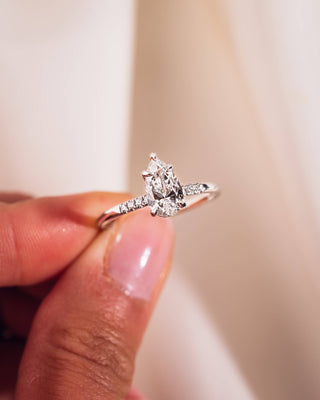 Cushion Hidden Halo Lab Grown Diamond Engagement Ring