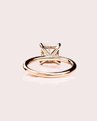 Cushion Hidden Halo Lab Grown Diamond Engagement Ring