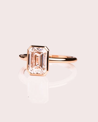 Cushion Hidden Halo Lab Grown Diamond Engagement Ring
