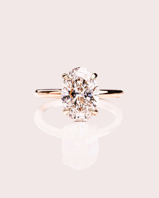 Cushion Hidden Halo Lab Grown Diamond Engagement Ring