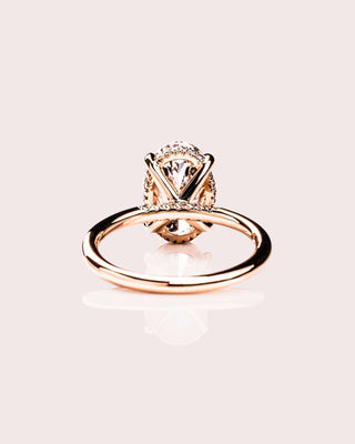 Cushion Hidden Halo Lab Grown Diamond Engagement Ring