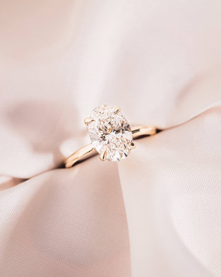 Cushion Hidden Halo Lab Grown Diamond Engagement Ring